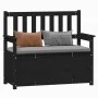 Solid black pine wood bench 112.5x51.5x96.5 cm by vidaXL, Banks - Ref: Foro24-823563, Price: 129,36 €, Discount: %