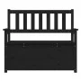 Solid black pine wood bench 112.5x51.5x96.5 cm by vidaXL, Banks - Ref: Foro24-823563, Price: 129,36 €, Discount: %