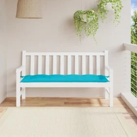 Gartenbankkissen aus türkisfarbenem Oxford-Stoff 150x50x7 cm. von vidaXL, Kissen für Stühle und Sofas - Ref: Foro24-361620, P...