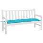 Gartenbankkissen aus türkisfarbenem Oxford-Stoff 150x50x7 cm. von vidaXL, Kissen für Stühle und Sofas - Ref: Foro24-361620, P...