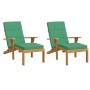 Cojines para tumbona 2 uds tela Oxford verde de vidaXL, Cojines para sillas y sofás - Ref: Foro24-361989, Precio: 49,46 €, De...
