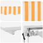 Toldo Retráctil Manual Amarillo y 400x200 cm tela