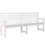 Gartenbank aus massivem weißem Kiefernholz 203,5 x 48 x 91,5 cm von vidaXL, Gartenbänke - Ref: Foro24-824075, Preis: 170,40 €...