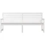 Banco de jardín madera maciza pino blanco 203,5x48x91,5 cm de vidaXL, Bancos de jardín - Ref: Foro24-824075, Precio: 162,54 €...