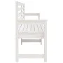Banco de jardín madera maciza pino blanco 203,5x48x91,5 cm de vidaXL, Bancos de jardín - Ref: Foro24-824075, Precio: 162,54 €...