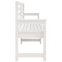 Banco de jardín madera maciza pino blanco 203,5x48x91,5 cm de vidaXL, Bancos de jardín - Ref: Foro24-824075, Precio: 170,40 €...