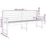 Banco de jardín madera maciza pino blanco 203,5x48x91,5 cm de vidaXL, Bancos de jardín - Ref: Foro24-824075, Precio: 162,54 €...