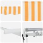 Toldo Retráctil Amarillo y blanco 400 x 200 cm