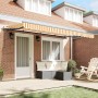 Toldo Retráctil Amarillo y blanco 400 x 200 cm