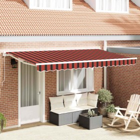 Toldo Retráctil Manual Rayas Multicolor 400x200 cm tela