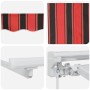Toldo Retráctil Manual Rayas Multicolor 400x200 cm tela