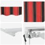 Toldo Retráctil Manual Rayas Multicolor 400x200 cm tela