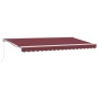 Toldo Retráctil Manual Burdeos 400x200 cm tela
