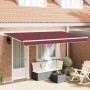 Toldo Retráctil Burdeos 400 x 200 cm Poliéster y Aluminio