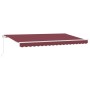Toldo Retráctil Burdeos 400 x 200 cm Poliéster y Aluminio