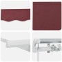 Toldo Retráctil Burdeos 400 x 200 cm Poliéster y Aluminio