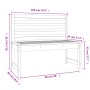Gartenbank Massivholz Douglasie 109 cm von vidaXL, Gartenbänke - Ref: Foro24-824037, Preis: 77,86 €, Rabatt: %