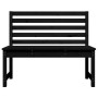 Gartenbank aus massivem schwarzem Kiefernholz, 109 cm von vidaXL, Gartenbänke - Ref: Foro24-824036, Preis: 68,61 €, Rabatt: %