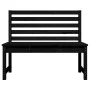 Gartenbank aus massivem schwarzem Kiefernholz, 109 cm von vidaXL, Gartenbänke - Ref: Foro24-824036, Preis: 68,61 €, Rabatt: %