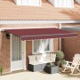 Toldo Retráctil Burdeos 400 x 200 cm Poliéster y Aluminio