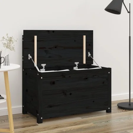 Bank aus massivem Kiefernholz schwarz 80x41x77 cm von vidaXL, Banken - Ref: Foro24-823553, Preis: 104,34 €, Rabatt: %