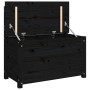 Banco de madera maciza de pino negro 80x41x77 cm de vidaXL, Bancos - Ref: Foro24-823553, Precio: 82,12 €, Descuento: %