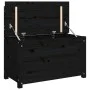 Bank aus massivem Kiefernholz schwarz 80x41x77 cm von vidaXL, Banken - Ref: Foro24-823553, Preis: 104,34 €, Rabatt: %