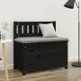 Bank aus massivem Kiefernholz schwarz 80x41x77 cm von vidaXL, Banken - Ref: Foro24-823553, Preis: 104,34 €, Rabatt: %