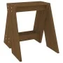 2 solid pine wood stools honey brown 40x40x45 cm by vidaXL, Folding stools and chairs - Ref: Foro24-823662, Price: 31,44 €, D...
