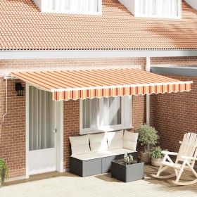 Toldo Retráctil Multicolor 400 x 200 cm Poliéster y Aluminio