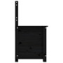 Banco de madera maciza de pino negro 80x41x77 cm de vidaXL, Bancos - Ref: Foro24-823553, Precio: 82,12 €, Descuento: %