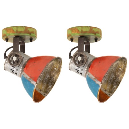 Industrial ceiling/wall lamps 2 units recycled E27 17x24 cm by vidaXL, Lamps - Ref: Foro24-344391, Price: 71,73 €, Discount: %