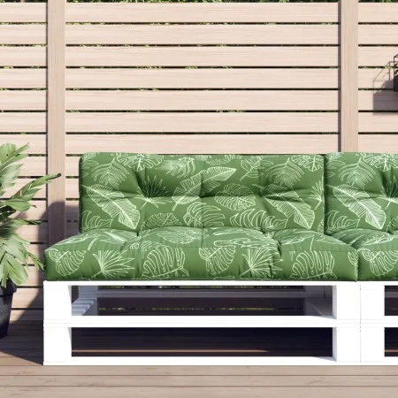 Cushions for pallets 2 units leaf print fabric by vidaXL, Cushions for chairs and sofas - Ref: Foro24-360752, Price: 80,56 €,...
