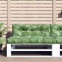 Kissen für Paletten, 2 Stück, Stoff mit Blattmuster von vidaXL, Kissen für Stühle und Sofas - Ref: Foro24-360752, Preis: 81,4...