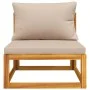 2-piece garden sofas with solid acacia wood cushions by vidaXL, Modular outdoor sofas - Ref: Foro24-360003, Price: 197,28 €, ...