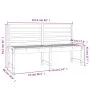 Banco de jardín madera maciza pino 157,5 cm de vidaXL, Bancos de jardín - Ref: Foro24-824039, Precio: 101,60 €, Descuento: %
