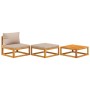 Set de muebles para jardín 3 piezas con cojines madera acacia de vidaXL, Sofás modulares de exterior - Ref: Foro24-360001, Pr...
