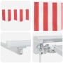 Toldo Retráctil Manual Rojo y 400x200 cm tela