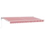Toldo Retráctil Manual Rojo y 400x200 cm tela