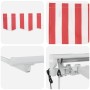 Toldo Retráctil Manual Rojo y 400x200 cm tela