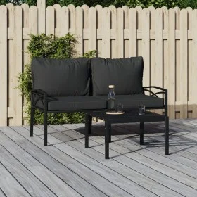 Garden chairs 2 pcs steel with gray cushions 62x75x79 cm by vidaXL, Modular outdoor sofas - Ref: Foro24-362716, Price: 199,54...