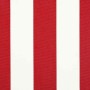 Toldo Retráctil Rojo y Blanco 400 x 200 cm Poliéster y Aluminio