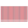 Toldo Retráctil Rojo y Blanco 400 x 200 cm Poliéster y Aluminio