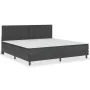 Cama box spring tela gris oscuro 200x200 cm de vidaXL, Camas y somieres - Ref: Foro24-3054715, Precio: 790,55 €, Descuento: %