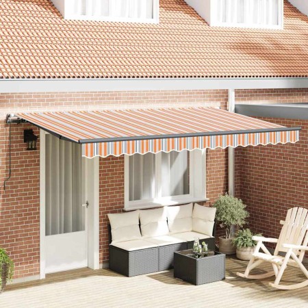 Toldo Retráctil Multicolor 400 x 200 cm Poliéster y Aluminio