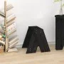 Stools 2 units solid black pine wood 40x40x45 cm by vidaXL, Folding stools and chairs - Ref: Foro24-823663, Price: 31,44 €, D...