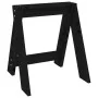 Stools 2 units solid black pine wood 40x40x45 cm by vidaXL, Folding stools and chairs - Ref: Foro24-823663, Price: 31,44 €, D...