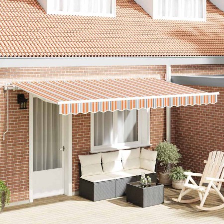 Toldo Retráctil Multicolor 400 x 200 cm Poliéster y Aluminio