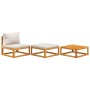 3-piece garden furniture set with acacia wood cushions by vidaXL, Modular outdoor sofas - Ref: Foro24-360009, Price: 262,00 €...