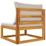 3-piece garden furniture set with acacia wood cushions by vidaXL, Modular outdoor sofas - Ref: Foro24-360009, Price: 262,00 €...